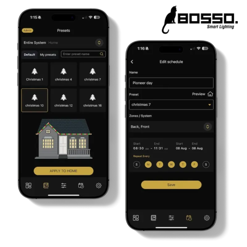 Bosso smart lighting mobile app