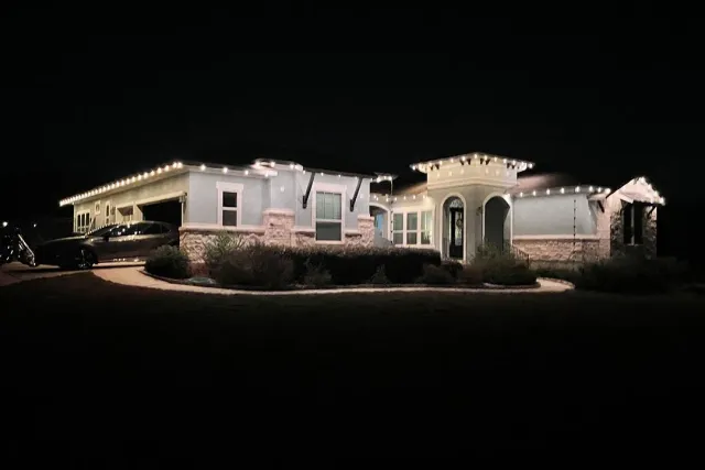 Security lighting on a home